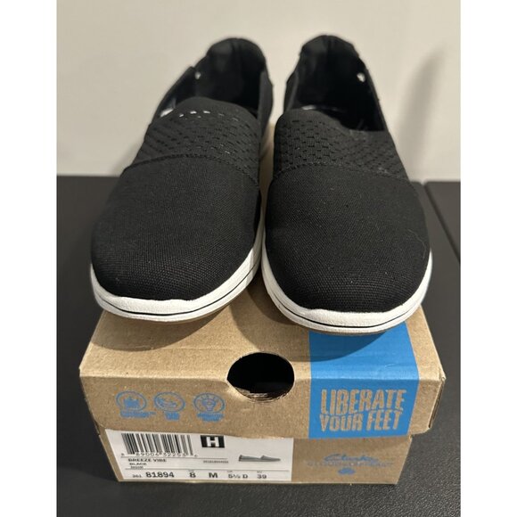 NIB Clarks Breeze Vibe Loafer Women's Black Slip-On Comfort Size 8 M - Picture 3 of 11